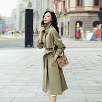 Ji Shizhe 2022 new spring trench coat womens long style Korean temperament senior sense small man coat