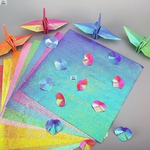 Fluorescent color candy color paper airplane cardboard handmade color Christmas kindergarten sequins girl student colorful paper