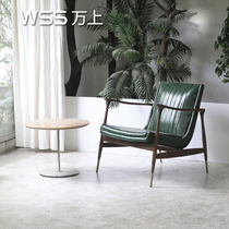 Log Designer Reclining Chair Light Lavish Minima Nordic Solid Wood Casual Chair Sub Single Home Zen Living-room Sofa Chair