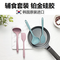Naperbaby imported silicone baby food supplement spatula set baby small soup spoon children high temperature resistant combination