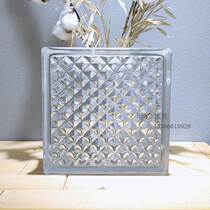 Custom imported floret plaid translucent opaque square hollow glass brick toilet entrance bedroom toilet compartment