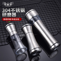 Fresh Grinding Pepper Household 304 Stainless Steel Manual Pepper Powder Bottle Sea Salt Crushed Grinding Powder Granules