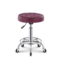  Beauty stool Barbershop chair Hair salon rotating lifting round stool Nail stool pulley big stool Makeup hair