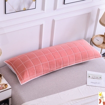 Double pillow towel Cotton 1 2 m 1 5 m extended gauze Cotton pillow towel Long double pillow towel 1 m pillow towel