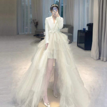 Bridal light wedding dresses 2022 new dreamy Hepburn Slim Ultra Noble Temperament Annual Birthday Evening Dress