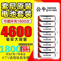 Japan imports 4600 mAh rechargeable batteries 5 7 No. 1 2V nickel-hydrogen KTV microphone toy batteries