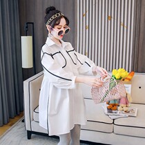 Pregnant Woman Spring Clothing Dress Dress 2022 Summer Autumn Suit Summer Foreign Air Shirt With Long lining Damp Spicy Mother Personality