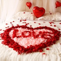 Simulation Rose Petals Decoration Wedding Supplies Birthday Romantic Bed Wedding Arrangement Wedding Room Proposal Hand Sprinkle Flowers