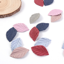 Simulated embossed rose leaf silk cloth made diy handmade garland headwear material clothing hairpin matching