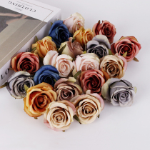 6cm simulation retro rose flower head silk flower fake flower diy handmade corsage material wedding wedding gift box decoration