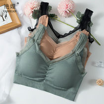 Beauty back underwear womens small breasts gather large without steel ring bra U-shaped sling with thick sports vest bra