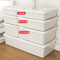 Japanese king bed bottom storage box flat drawer storage box under bed finishing box clothes belt wheel under bed