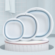 Japanese washbasin folding home travel portable large and small baby thick wash face washing foot can hang plastic basin