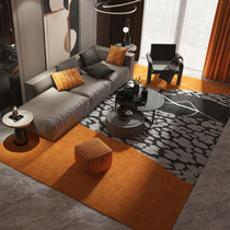 Brief Joins Light Extravagant Orange Carpet Living Room Tea Blanket Nordic Modern Room Bedroom Bedside Blanket Home Mat