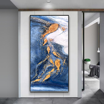 Gold foil nine fish into the house is facing the gate wall oil painting light luxury high-end corridor high-end luxury