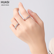 Gypsophila small ck925 sterling silver ring female couple ring inlaid zircon simple light luxury niche ring accessories