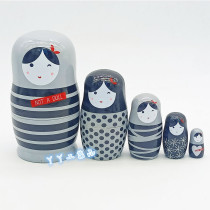 Five-story girl Russian Wooden Handicraft Gift Puzzle Toy Home Swing for Birthday Presents