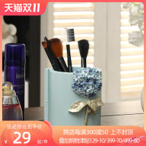 Decorative makeup pen holder bucket storage box office desktop dresser cute girls creative art ornaments students