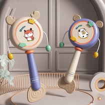 Toy rattle can bite 3-6 three months newborn baby hand drum music stick rattle baby 0-1 year old