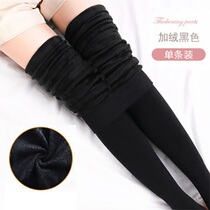 2021 autumn and winter thickened velvet plus fat leggings womens pants pantyhose flesh color warm foot skin tone