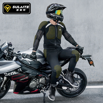 Motorcycle armor coat summer breathable locomotive anti-fall soft armor equipment cycling suit built-in protective pants