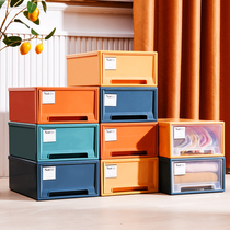 Storage box drawer underwear storage box plastic wardrobe transparent finishing box household storage clothes storage cabinet