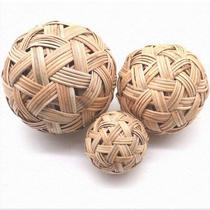 Props decoration art rattan ball football weaving process natural ancient ball Myanmar Cuju handmade bamboo sticks