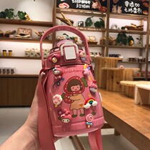 Creative cute high-value girl large capacity with straw stainless steel insulated cup student children portable kettle