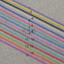 DIY jewelry accessories 5 * 7mm color flat painted metal chain torsion chain iron chain bracelet necklace connection chain