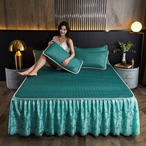 Latex Ice Silk Cool Mat three sets Bed Skirts beds Bedsheets Bedsheets bed cover protective sleeves Machine Washable Folding Summer Mats