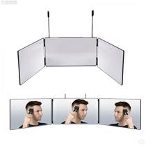 Three-sided mirror self-help hair rear view hanging telescopic haircut own haircut mirror large folding dressing and makeup mirror