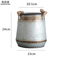 Looking for vintage old rusty iron flower bucket flower flower pot flower pot big Garden Garden Garden Garden Garden garden flower decoration groceries