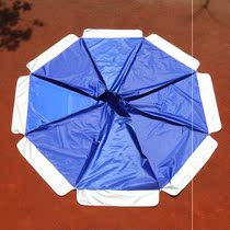 Umbrella cloth round large umbrella outdoor stall Umbrella cloth parasol Surface accessories round silver rubber sunscreen parasol