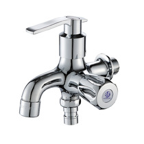 Copper multifunctional washing machine faucet one in two out single cold mop pool faucet dual-purpose manufacturer