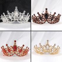 AliExpress European and American retro Baroque wedding alloy Crown Bride atmospheric crystal hair accessories spot wholesale