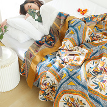 One generation of all-cotton five-layer gauze wool towels quilts by pure cotton double single towel blanket Summer cool quilt
