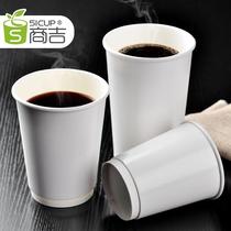 Commercial 12oz Double Hollow Cupcake Disposable Cups Heat Insulation Outside of coffee cups Milk Tea Cups Packing Cups Wholesale