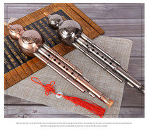 Manufacturer direct selling red antique bronze metal wire drawing cucurbiturus cut b tone C tunic instrument matching box copper plated cucurbiturus