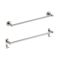 Perforated bathroom single rod stainless steel towel rack base with back hook Bathroom drying towel rack Bath towel rack