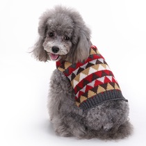 English Plaid Pet clothes autumn and winter new pet dog clothes Koji gold gross dog pet sweater