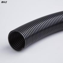 Manufacturers supply plastic threading corrugated pipe inner diameter 25* outer diameter 32 black PP flame retardant corrugated pipe customization