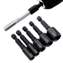 Machine tap socket Chuck wrench 1 4 hexagonal handle internal teeth back wire tapping sleeve alloy steel air batch sleeve