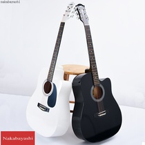 The new 4-inch LX full basswood missing corner 2 retro color polished male and female students perform folk acoustic guitar