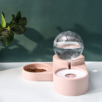 Pet Bubble Double Bowl without wet mouth Basin Stainless Steel Automatic Transparent Water Feeder Spot Manufacturer