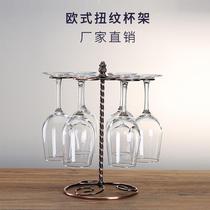 Factory Direct New Eu Style Red Wine Glass Shelf Red Wine Rack Pendulum Pieces Iron Art Wine Glass Shelf Hanging High Foot Cup Shelf