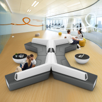 Office sofa Brief Alien Training Institution Lounge Creative Sofa Office Business Reception Tea Table Combinations