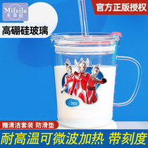 Altman Milk Cup with scale drinking milk glass Childrens suction tube Cup brewing milk powder large volume baby Cup