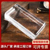 Glass brick partition wall Background wall transparent bathroom screen Solid crystal glass bubble brick large partition wall