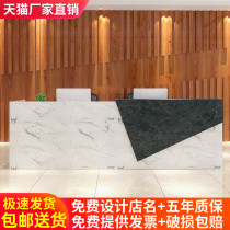 Imitation marble company front desk reception desk beauty salon bar counter cashier simple modern clothing store supermarket counter