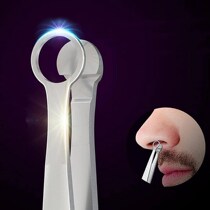 Stainless steel nose clamp round nose cutting nose cutting hair beard eyebrow nose tweezers male and female